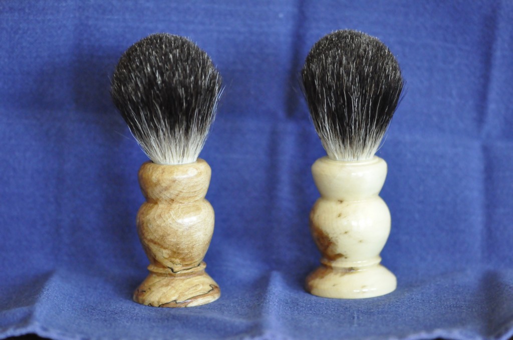 Shaving Brushes from Japanese Maple Woodturning